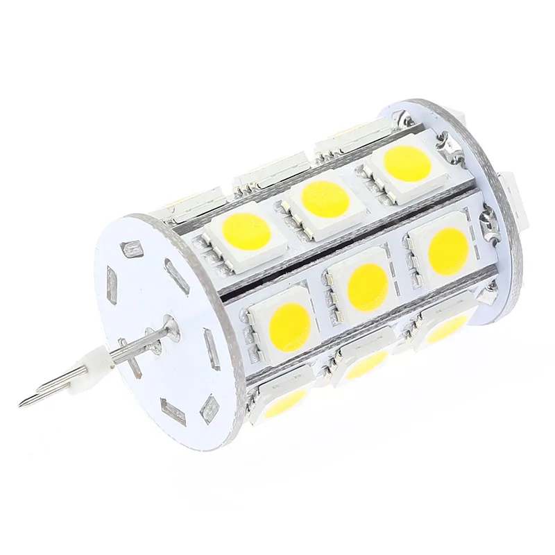 Фото Светодиодная лампа G4 12 В/24 В 27 светодиодов 5050 SMD сверхъяркая для лодки с Светодиодная лампа G4 12 В/24 В 27 светодиодов 5050 SMD сверхъяркая для лодки с