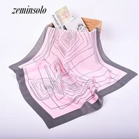hot sale new style satin silk scarf for women bandana fashion soft thin scarves female spring cachecol silk scarf square 7070cm