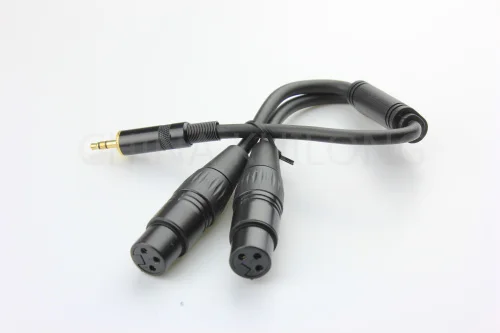 

wholesale 5pcs/lot Brand New 0.18M XLR Merger Y Combiner 1/8" stereo male to 2 xlr female audio Cable adapte.