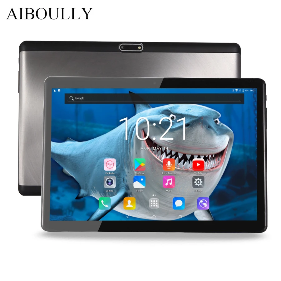 Aiboully 2018 Android 7 планшет 10 1 дюйма Octa Core 4 ГБ Оперативная память 2.5D Экран 1920*1200
