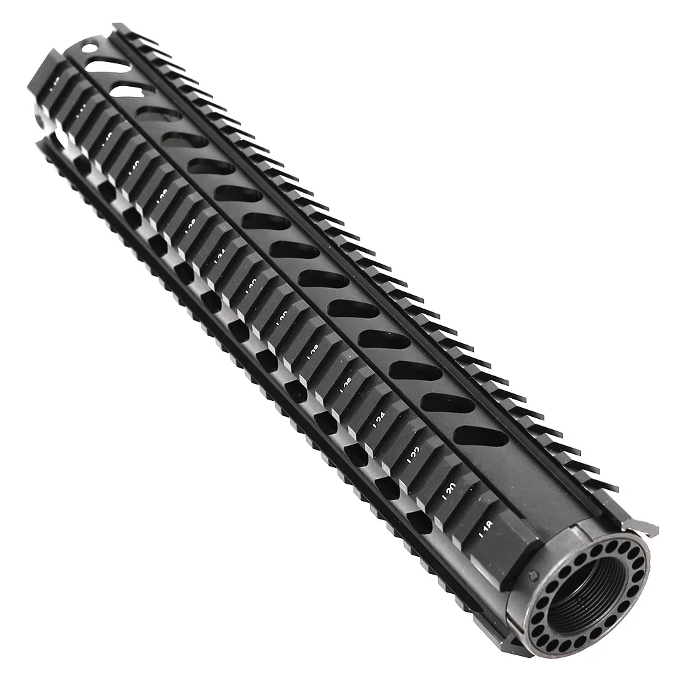 12 дюймов RIS Handguard 4Rail Picatinny Quad Rail Free Float Handguard AR15 M4 223/5. 56 крепление для прицела страйкбола Охотничьи аксессуары - Цвет: 12 inch Handguard