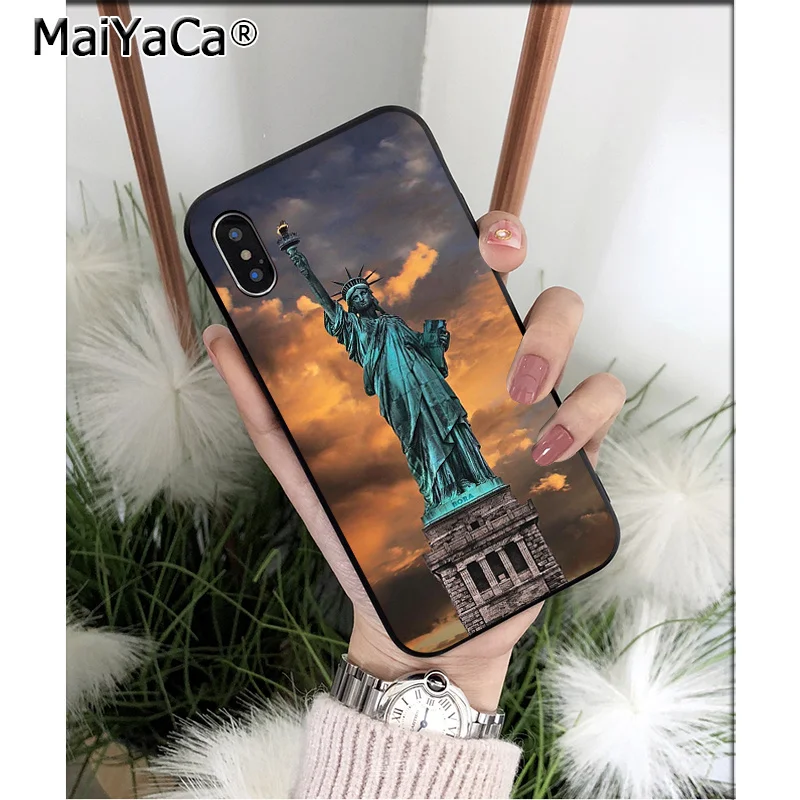 MaiYaCa США Америка Статуя Свободы ТПУ Мягкие аксессуары для телефона чехол iPhone 8 7 6 6S