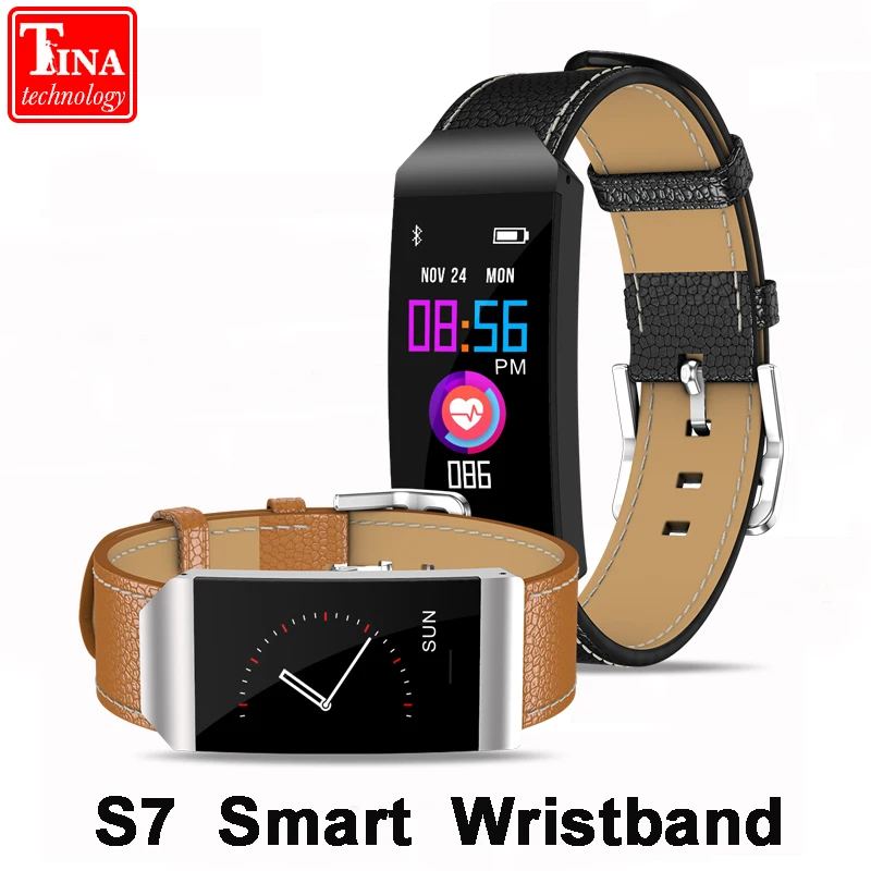 In Stock S7 Smart Wristband Fitness Tracker Bracelet With Heart Rate Colorful 0.96 OLED Screen For Android iOS Phone Watch | Электроника