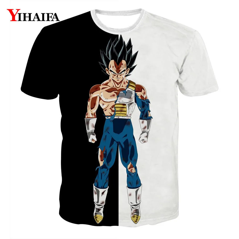 Новая мужская 3D футболка Dragon Ball Z Ultra Instinct Goku Super Saiyan с принтом Вегета летняя