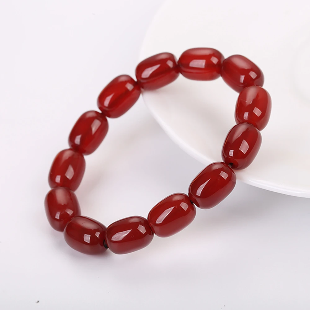 Natural red agate 10*14 браслет из натурального драгоценного камня для Для женщин бусины с энергией исцеления и гармонии натуральный камень Йога браслеты для пар Lucky любит ювелирные изделия - Цвет камня: Natural red agate
