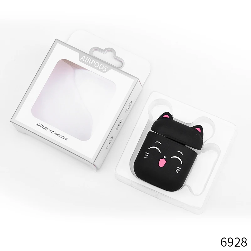Черный Силиконовый чехол для airpods 1/2 i9S/i10/i10s/i11/i12/i13 Tws, зарядное устройство, аксессуары для apple - Цвет: Черный