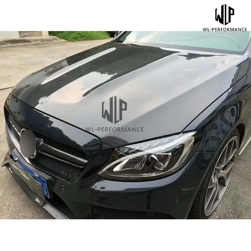 W205 стиль Amg высококачественный капот из углеродного волокна двигателя Стайлинг