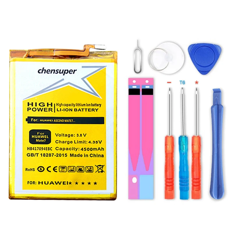 

Chensuper 4500mAh HB417094EBC для Huawei Ascend Mate 7 аккумулятор Mate7 MT7 TL00 TL10 UL00 CL00 мобильный телефон аккумулятор