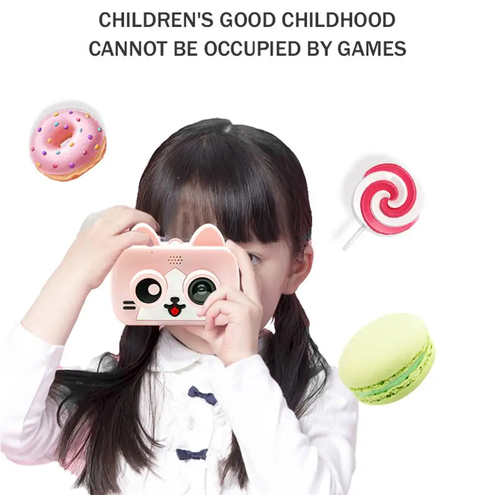 

2 Inch HD Screen Chargable Digital Mini Camera Kids Cartoon Cute Camera Toys Outdoor Photography Props For Child Birthday Gift