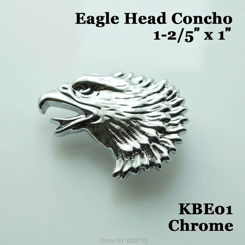 (KBE01) 10 шт. Western Concho Freedom Eagle Head Left Chrome Leathercraft|leathercraft kits|leathercraft toolsleathercraft |