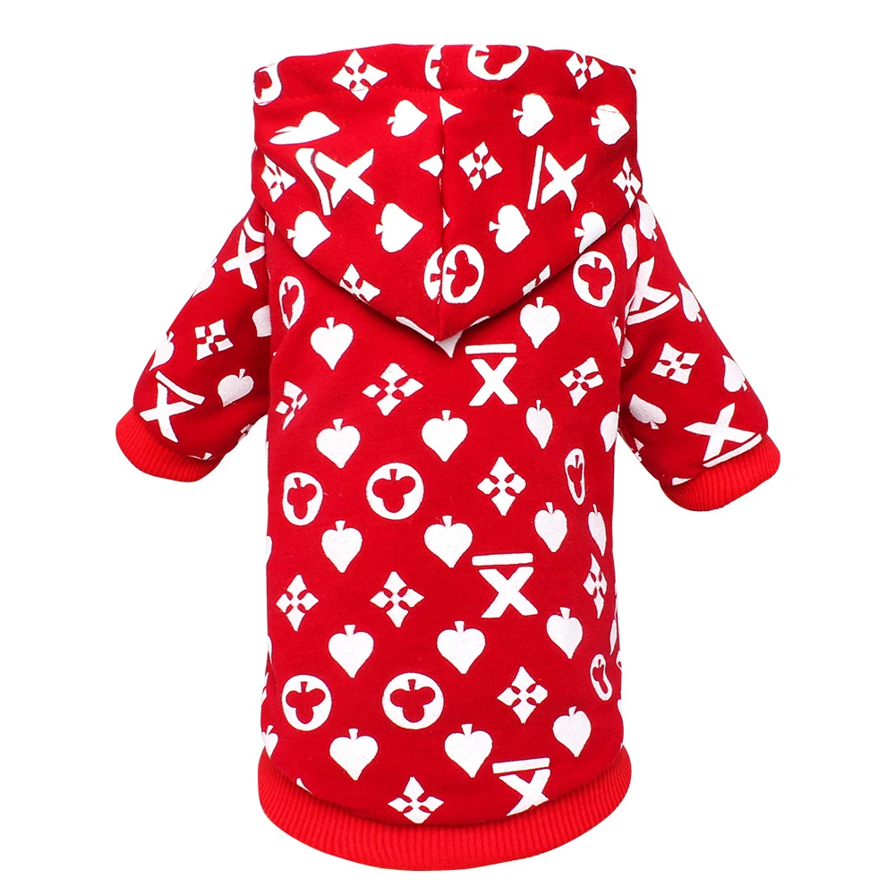 Одежда для собак толстовка футболка с рисунком щенка кошки дизайнерская одежда