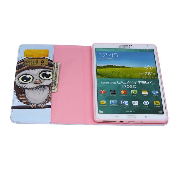 Чехол для samsung Galaxy tab S 8 4 дюймов SM T700 роскошь Симпатичные живопись Стиль