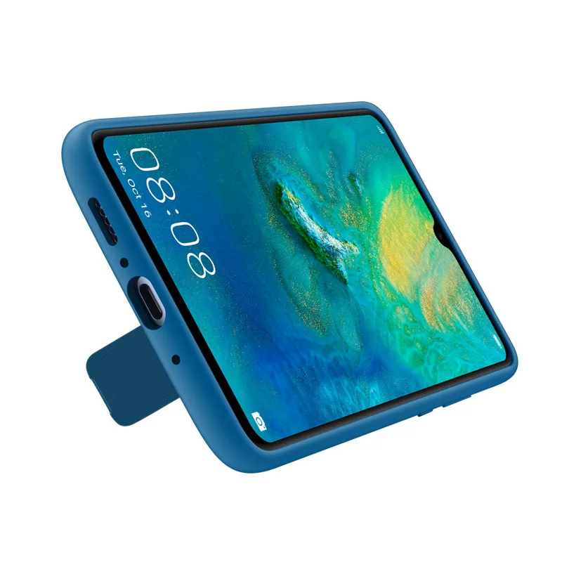 Оригинальный чехол подставка для Huawei Mate 20 X мягкий из жидкого силикона со