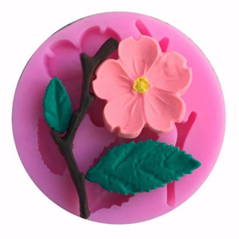 Сливовый цветок силиконовая форма для выпечки помадной глазури DIY украшения