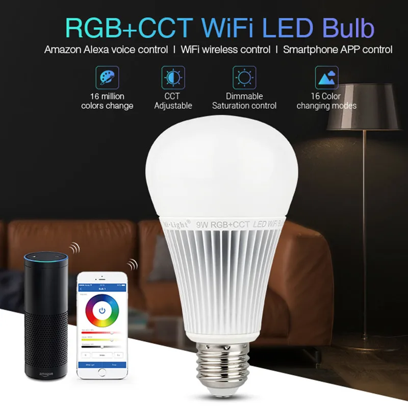 Mi светильник YB1 9W RGB + CCT Wifi Светодиодная лампа 2 4G Беспроводная 2700K 6500K с