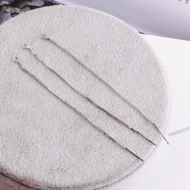 Серьги из серебра S925 пробы для ушей тонкая цепочка серьги сделай сам