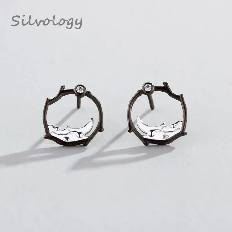 Женские серьги-пусеты Silvology серьги из стерлингового серебра 925 пробы с цирконием