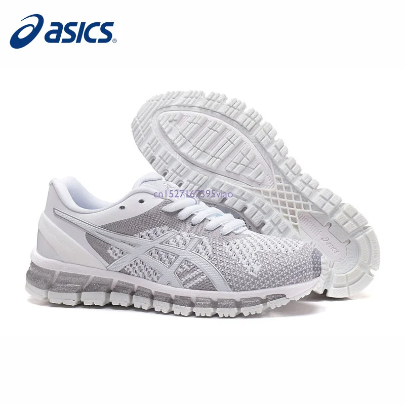 Лидер продаж; оригинальная обувь ASICS GEL-QUANTUM 360; женская обувь для бега; белая спортивная обувь кроссовки на шнуровке; дышащая обувь