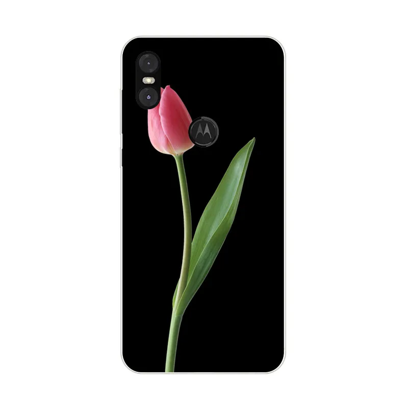 Чехол для Motorola One P30 Play мягкий чехол из ТПУ с разноцветными лепестками телефона power