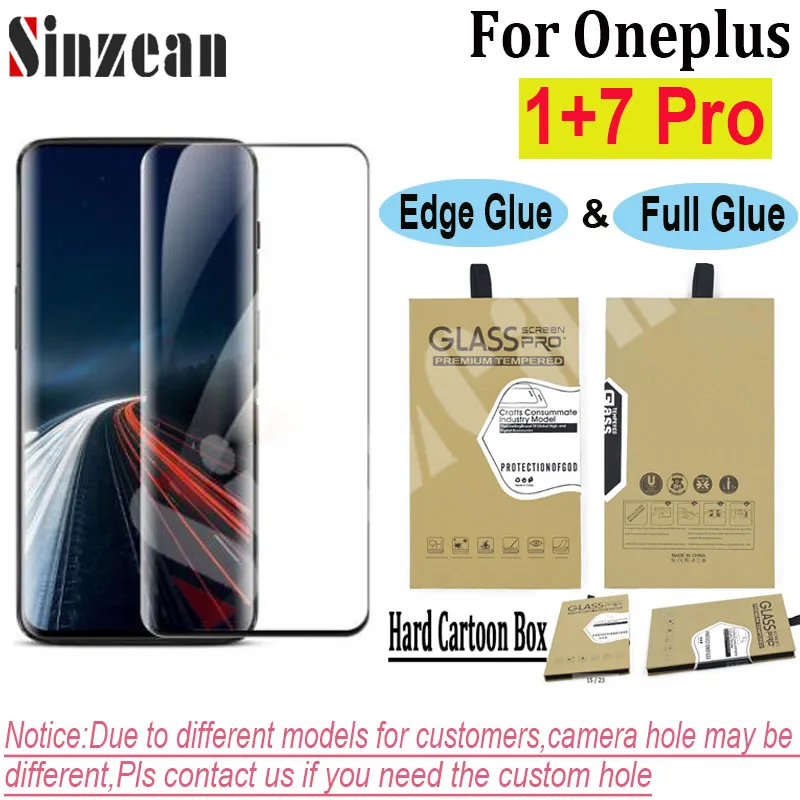 3D изогнутое закаленное стекло с полным покрытием Защита экрана для Oneplus 7 Pro/1 + Pro 100
