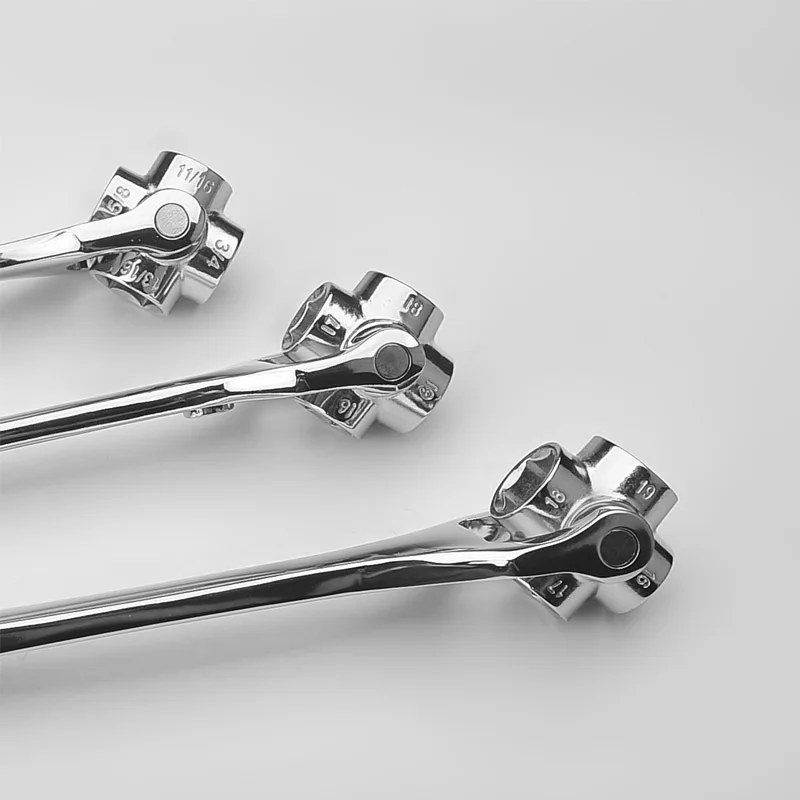 Многофункциональный 8 в 1 wrench12mm 19mm вращающийся мульти привод головок