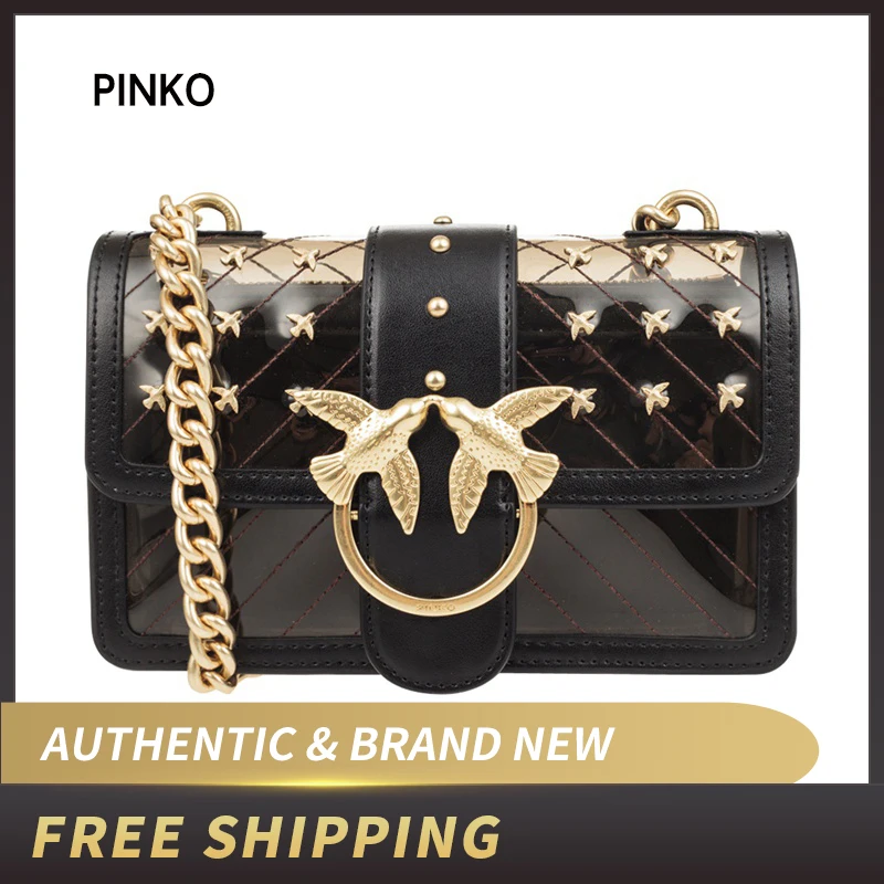 Пластиковая мини сумка PINKO для влюбленных Tracolla PE 19 PLTT 1P21CW Y5EZ|Сумки с ручками| |