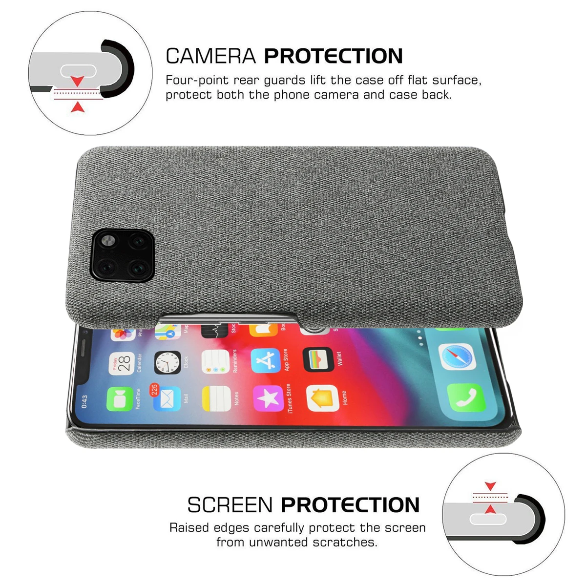 Для iPhone 11 Pro Max чехол Ретро тканевая ткань Тонкий Жесткий ПК для 5 5S SE X XS XR