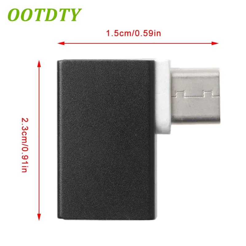 90 градусов Тип C к USB 3,0 Женский данных OTG конвертер для Macbook Android телефон
