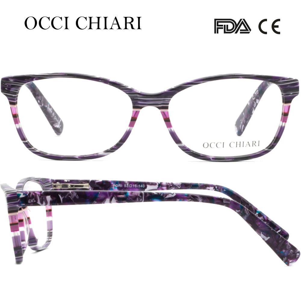 C3 dark purple OCCI CHIARI, модный бренд, компьютерный анти-синий светильник, женские очки для близорукости, Темно-Синяя Прозрачная Оптическая оправа, очки, очки - Цвет оправы: C3 dark purple