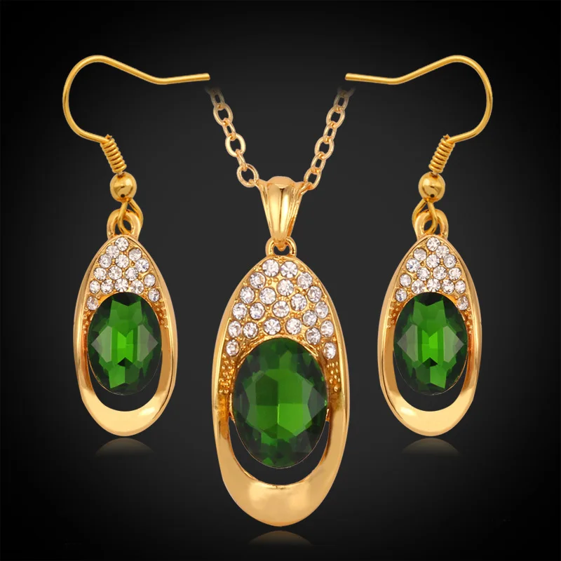 Комплект из колье и серёг с австрийским кристаллом|austrian crystal jewelry set|jewelry sets for