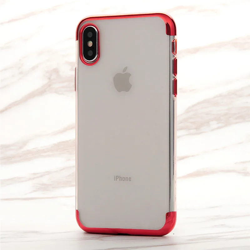 Мягкие чехлы из ТПУ для iPhone X Case сверхтонкая жесткая накладка на заднюю панель с