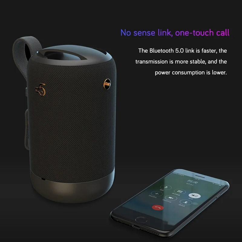 НОВЕЙШАЯ портативная карта Аудио 5 0 Bluetooth беспроводной динамик 20 Вт звук с басами