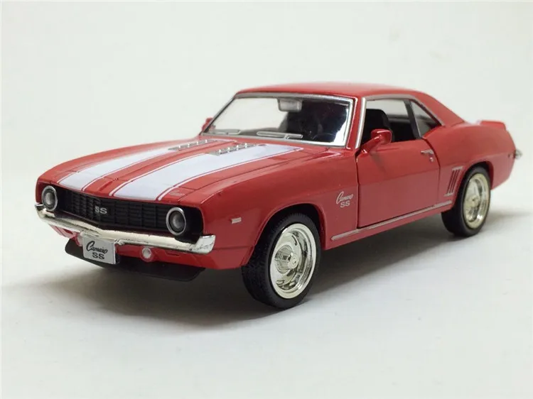 1/36 масштаб США 1969 Chevrolet Camaro SS винтажная литая под давлением металлическая модель автомобиля игрушка для детей Коллекция подарков на день рождения