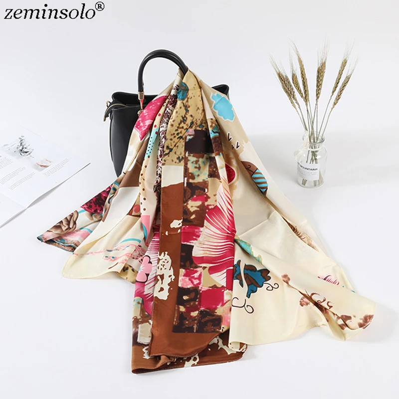 130*130cm Luxury Brand Silk Scarf Women Heart Print Square Scarves Bandana Shawls Large Foulard Femme Twill Wrap |