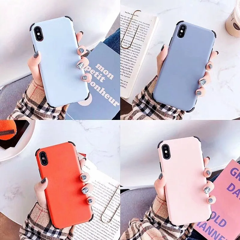 Anti-fall Liquid Silicone Phone Case For iphone 7 Soft TPU XR 6 6S 8 Plus XS Max X Shockproof Hard Bumper Protection Cover |