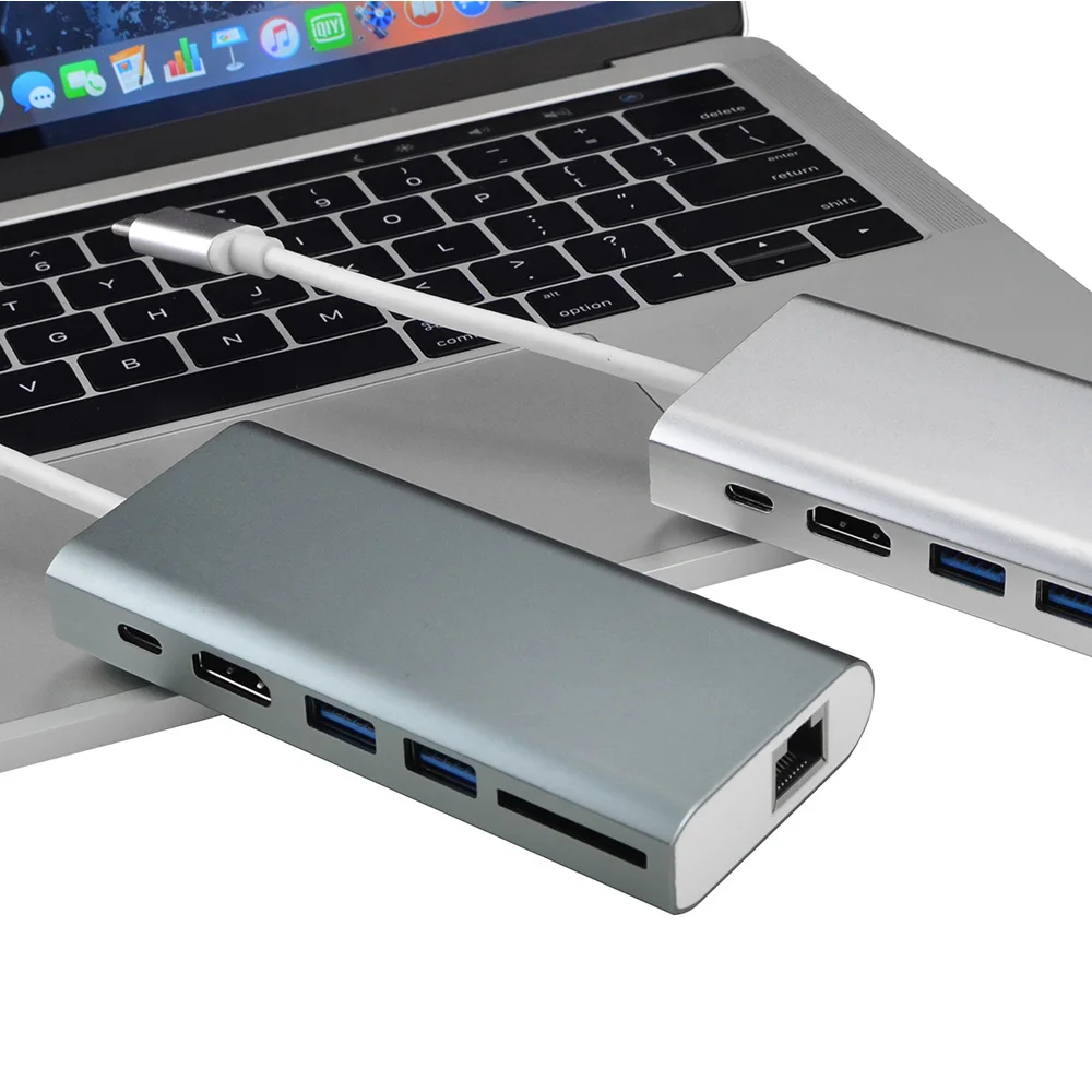USB Type C Docking Station 6 All in 1 to HDMI Gigabit Ethernet RJ45 Lan Adapter PD Charging Port 2 3.0 Drop Shipping | Компьютеры и