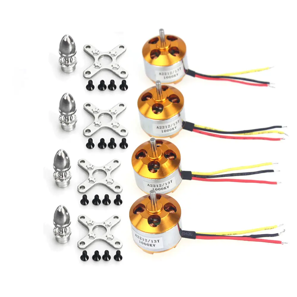 F02015-AC 4 шт A2212 1000KV бесщеточный внешний мотор с 12 пар 3 5 мм банановый штекер (штекер и