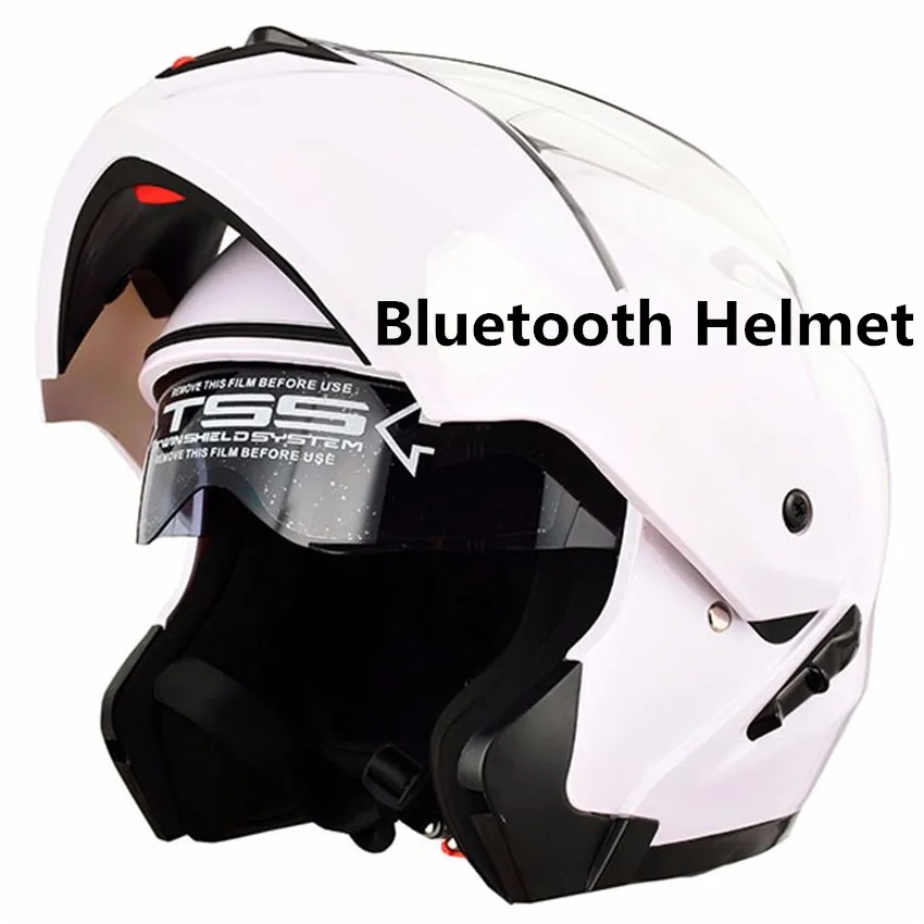 Полнолицевой мотоциклетный шлем с Bluetooth, одобренный ECE ABS шлем, s m l xl