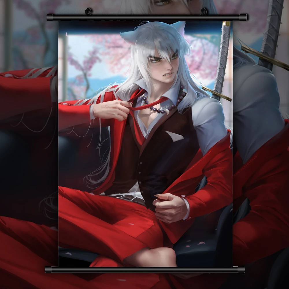 InuYasha Аниме Манга настенный плакат прокрутка|Рисование и каллиграфия| |