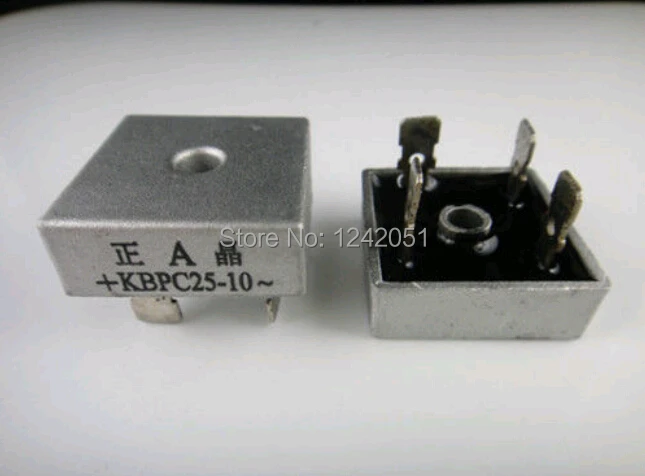 

50PCS 25A 1000V Metal Case Bridge Rectifier KBPC2510