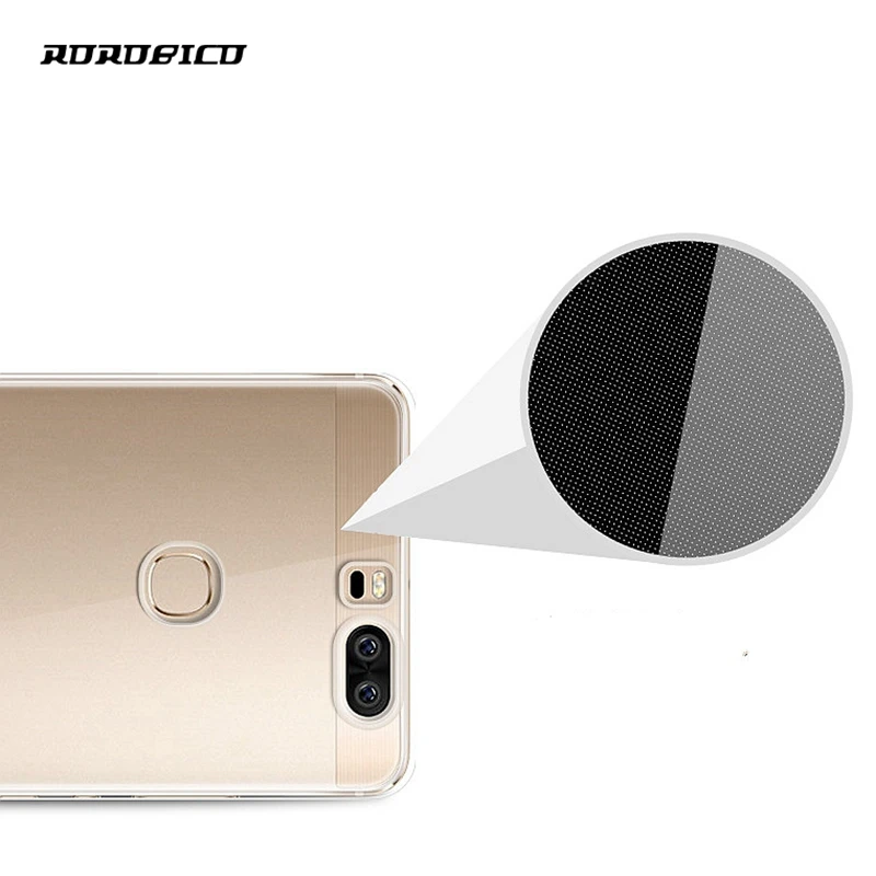 ROROBICO Ultra Thin Soft transparent TPU Silicone Case Cover For Huawei Honor 8 / Lite 9 V9 Pro 6X V8 Phone Bag |