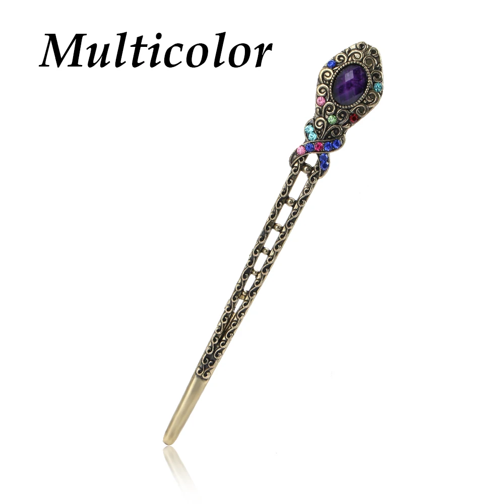 multicolor 1 шт Ретро Этнические женские деревянные сплав жемчуг ручной работы резные палочки для волос шпилька деревянная палочка для волос аксессуары для волос - Цвет: multicolor