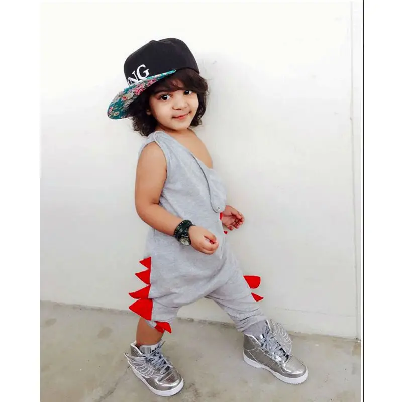 Pudcoco новинка 2019 Детский комбинезон с динозавром для новорожденных девочек и