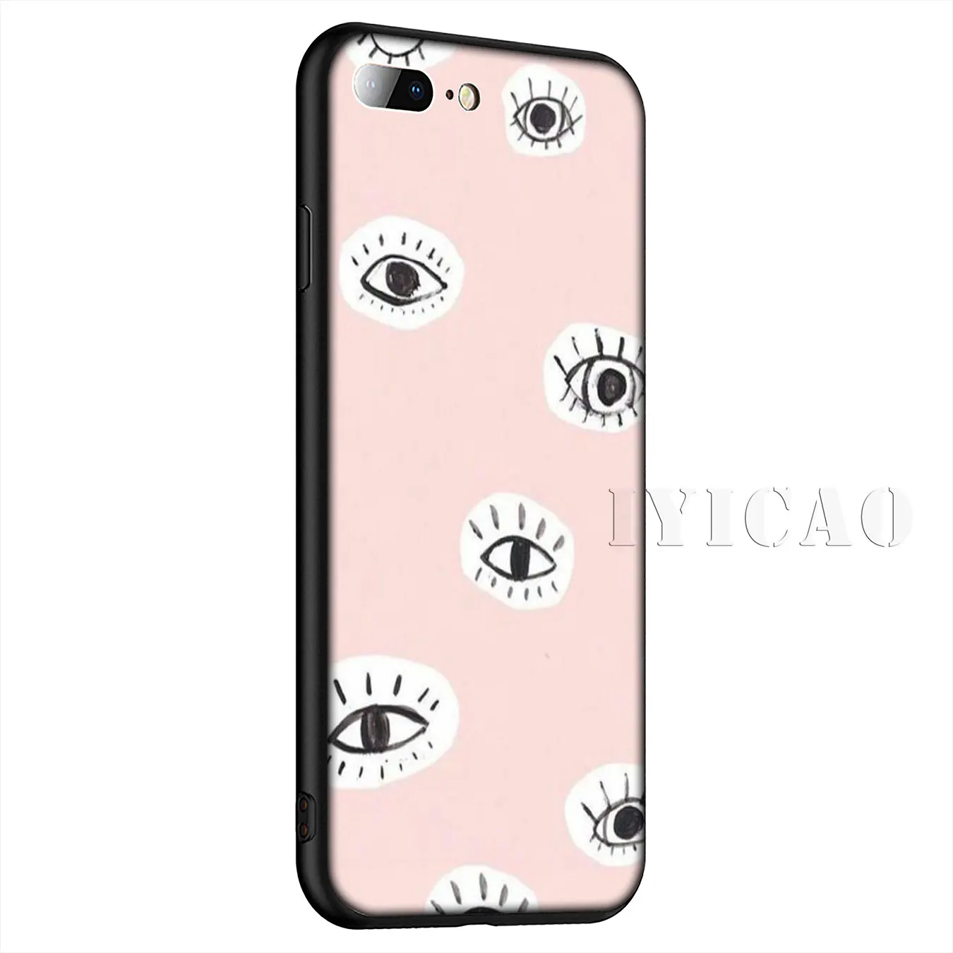IYICAO Luxury Relief DIY Eyes Couple Printing Drawing Silicone Soft Case for iPhone XR X XS Max 8 7 6 6S Plus 5 5S SE Cover |