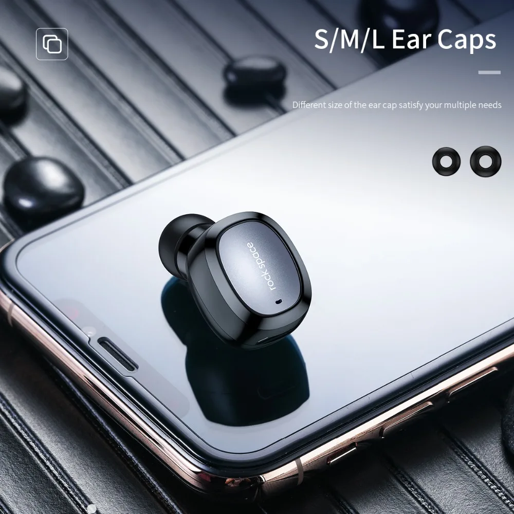 ROCKSPACE D300 мини невидимые Bluetooth беспроводные наушники с микрофоном спортивные