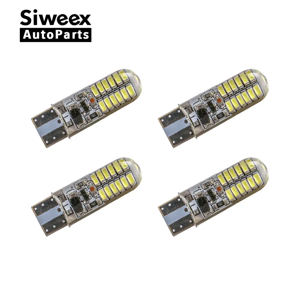 4x W5W 24 3014 SMD T10 светодиодный 194 168 Клин Замена обратный Панель лампа для зазор лампы