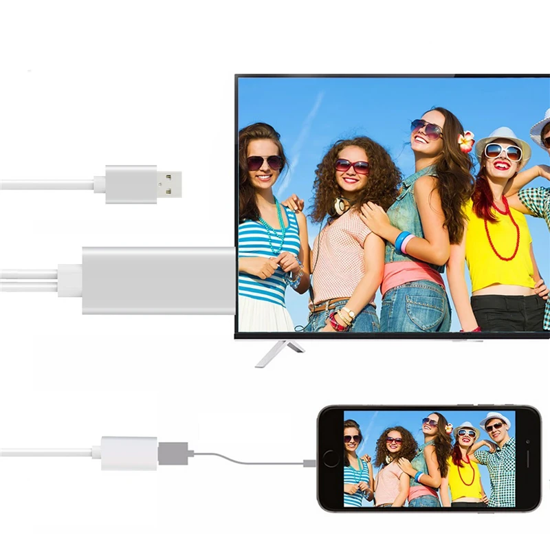 8-контактный HDMI HDTV TV цифровой AV видео адаптер кабель умный для Apple iPhone 7 6 6S Plus ipad Mini 2