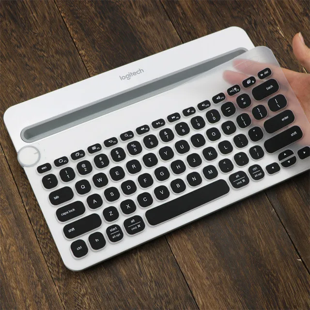 Black Беспроводная bluetooth-клавиатура для ноутбука lotech k480 K 480, водонепроницаемая Пылезащитная защита для ПК - Цвет: Black
