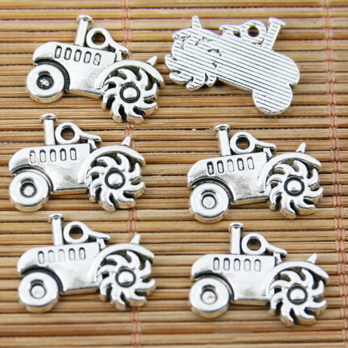 

24pcs Tibetan silver color harvester machine design charms EF1626