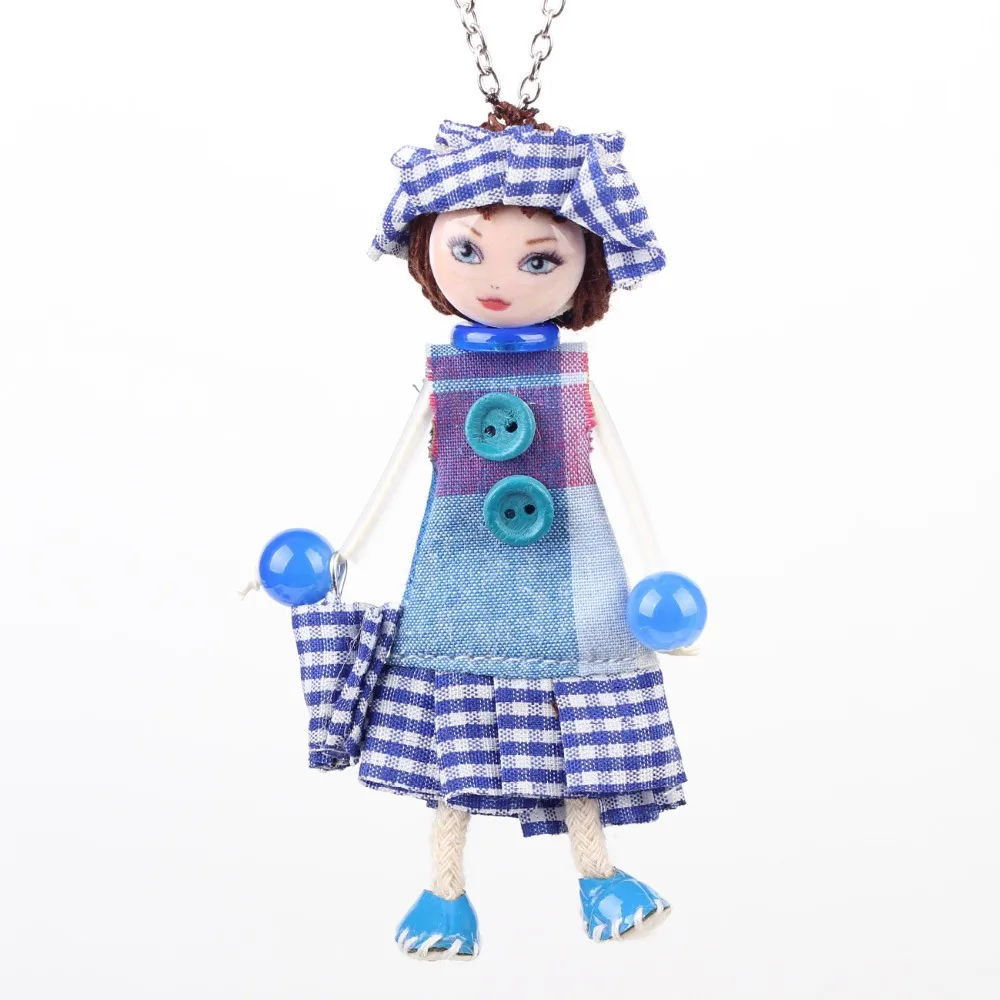 Bonsny Doll акриловая подвеска длинная цепочка французский стиль ожерелье новинка 2016